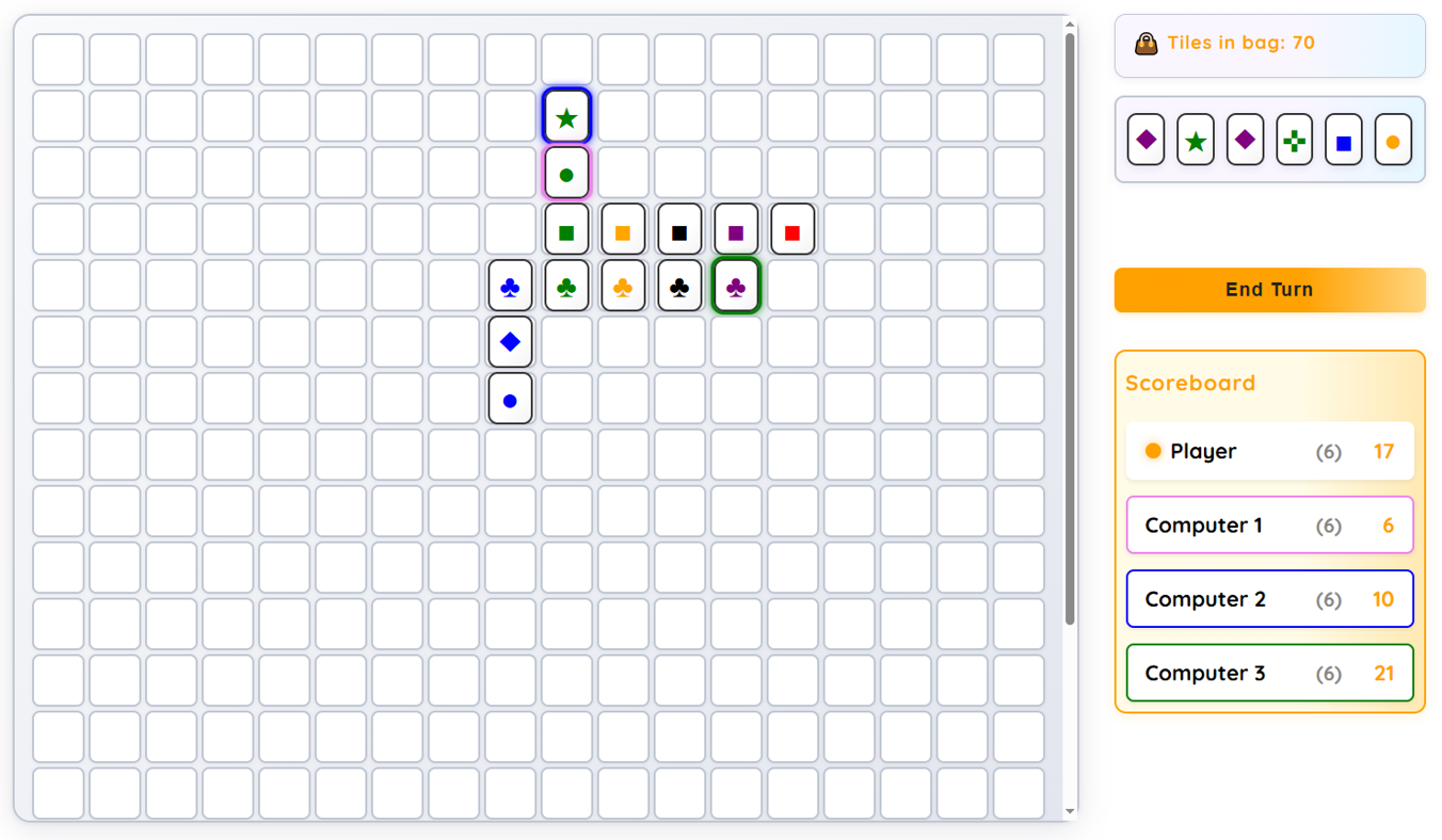 Qwirkle board example